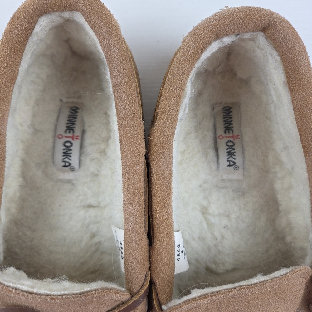 Minnetonka Brown Leather Moccasins 4840 Women's Size 4 - Picture 12 of 13